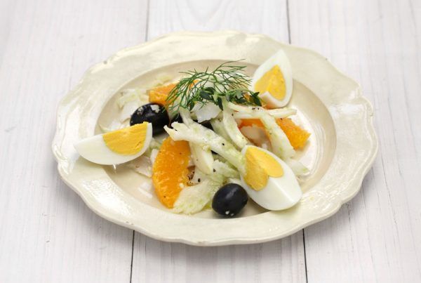 Ensalada de bacalao con naranja