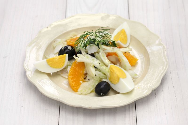 Ensalada de bacalao con naranja