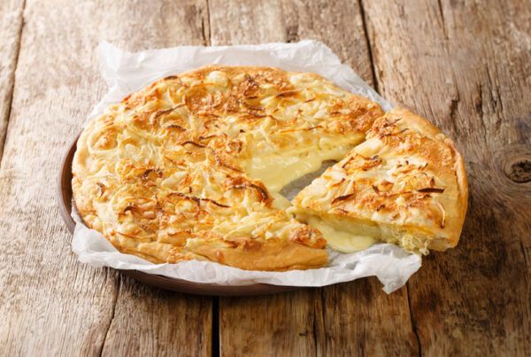 Receta de pizza fugazzeta