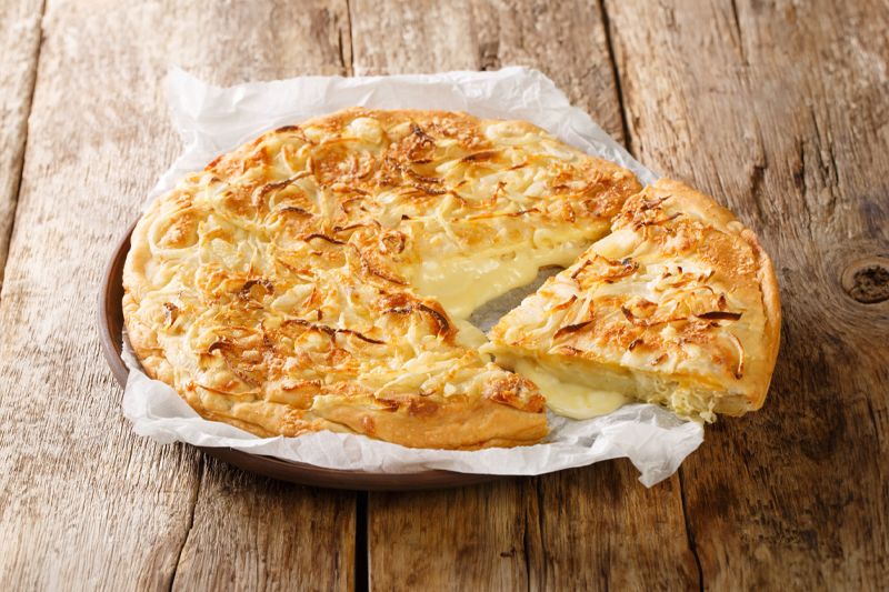 Receta de pizza fugazzeta